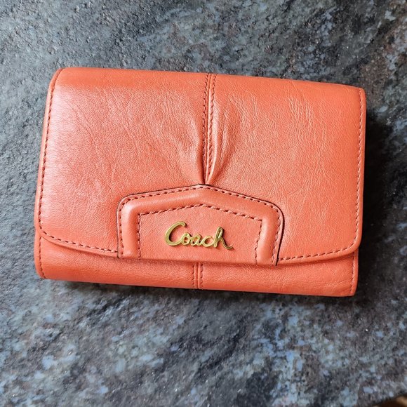 Coach Handbags - COACH Ashley Coral Bifold Wallet